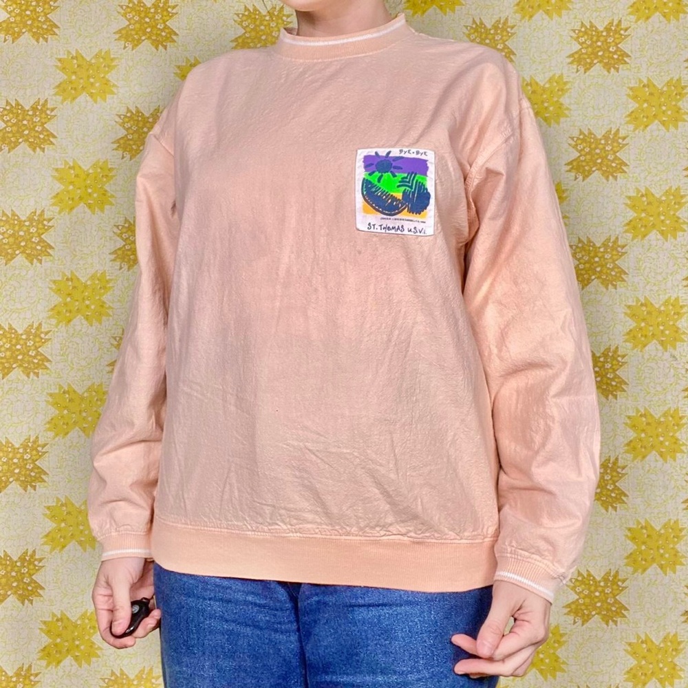 Vintage ‘90 light pink St. Thomas Bye Bye sweatshirt 🌀